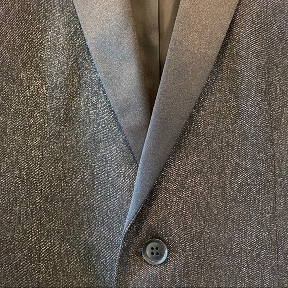 Jf J.Ferrar Slim Black Sparkle Tuxedo Jacket 40S - Picture 2 of 5